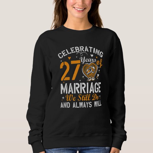 27th Wedding Anniversary Matching Couple Men Women Trui (Voorkant)