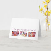 27th Wedding Jubileum Card pastel rozen Kaart (Gele Bloem)
