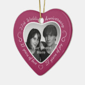 27th Wedding Jubileum Foto Keramisch Ornament (Links)