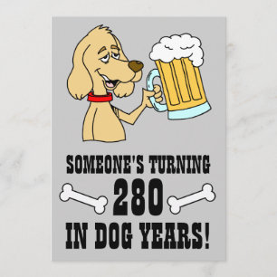 280 hondenjaren 40e verjaardagsfeest Uitnodigen Kaart