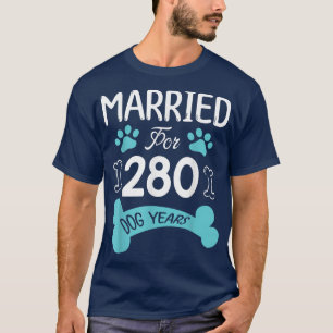 280 Hondenjaren Getrouwd 40 Jaar Getrouwd T-shirt