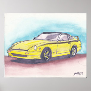 280ZX de Druk van de waterverf Poster