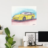 280ZX-Waterverf afdrukken Poster (Thuiskantoor)