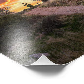 2815-woestijnlandschap bij zonsondergang foto afdruk (Hoek)