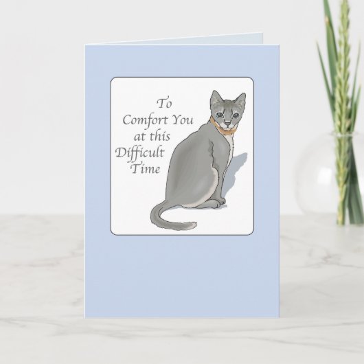 2846 Grijze Kat Pet Sympathie Kaart (Voorkant)