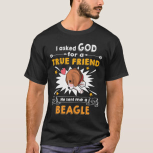 289 Geachte God - ware vriend - een beagle T-shirt