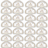 28 12oz Skep-vormige Honing Labels Gold Rim & Bee (Voorkant)