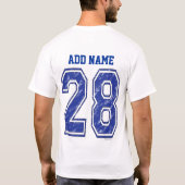 28 Aangepast Jersey T-shirt (Achterkant)