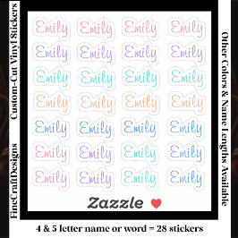 28 Aangepast Modern 4/5 Letters Naam Woord Trendy Sticker