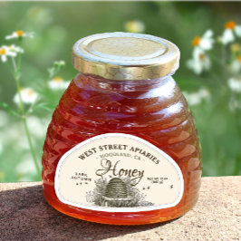 28 Aangepaste Skep Shaped 12oz Honing  Skep Sticker