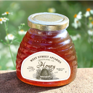 28 Aangepaste Skep Shaped 12oz Honing  Skep Sticker