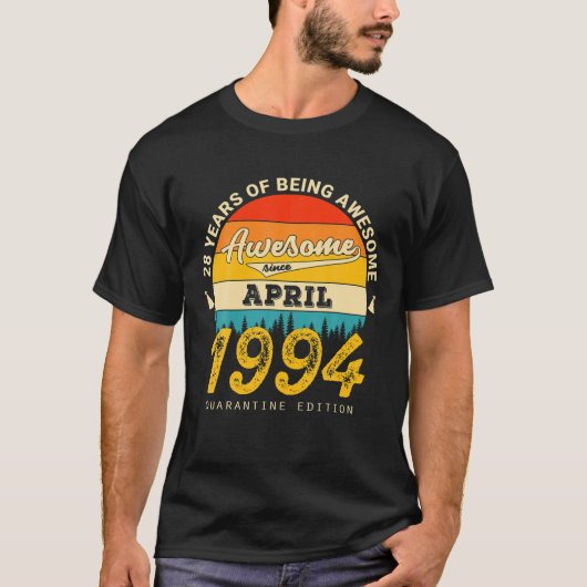 28 april 1994 Quarantine 28 jaar T-shirt (Voorkant)