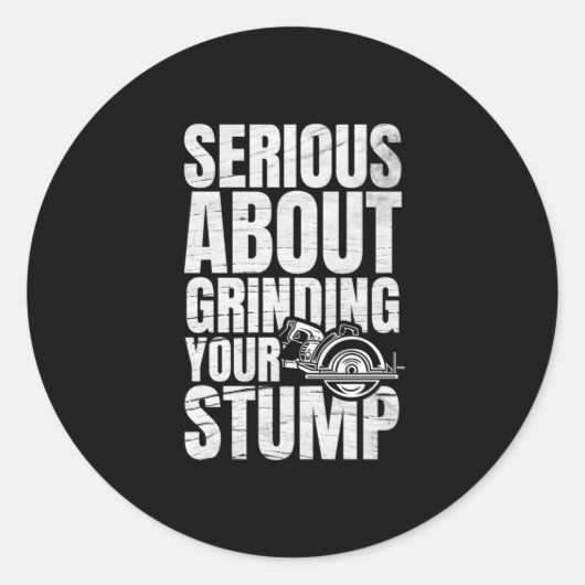 28.Arborist voor een boomtrimmer Ronde Sticker (Voorkant)