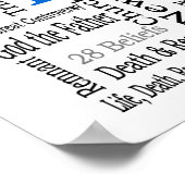 28 Beliefs - Zevende-daagse Adventist Poster (Hoek)