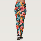 #28 Bloemen patroon Leggings (Achterkant)