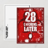 28 CHICKENS LATER BRIEFKAART (Voorkant / Achterkant)
