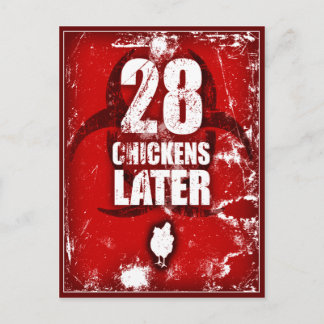 28 CHICKENS LATER BRIEFKAART