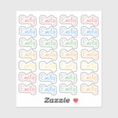 28 Custom Modern 4/5 Letters Name Word Bright Sticker (Vel)
