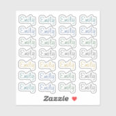 28 Custom Modern 4/5 Letters Name Word Neutral  Sticker (Vel)