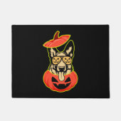 28 Duitse herder in eng pompoen Shirt Funny Cu Deurmat (Voorkant)