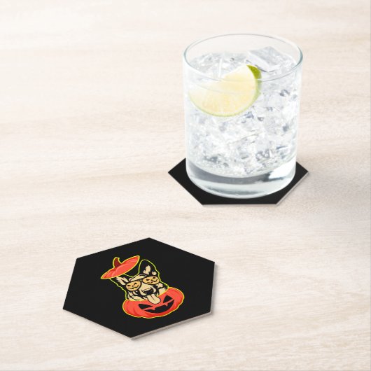 28 Duitse herder in eng pompoen Shirt Funny Cu Kartonnen Onderzetters (Insitu)