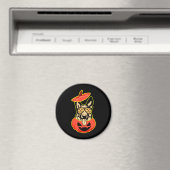 28 Duitse herder in eng pompoen Shirt Funny Cu Magneet (Insitu (Vaatwasser))