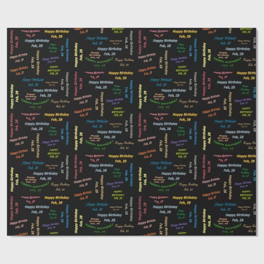 28 februari, cadeaupapier (Vlak)