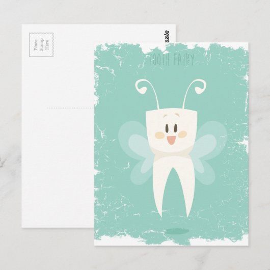 28 februari - Dag van de Tooth Fairy Briefkaart (Voorkant / Achterkant)