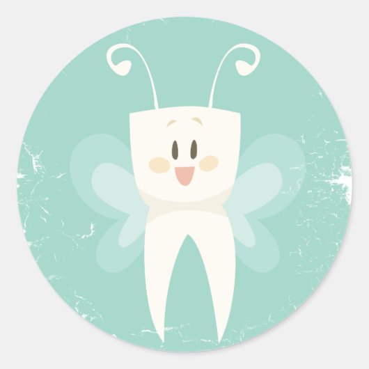 28 februari - Tandenfee Dag Ronde Sticker (Voorkant)