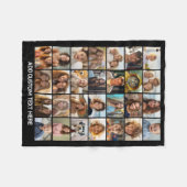 28 foto collage - aangepaste tekst - zwart en wit fleece deken (Voorkant (Horizontaal))
