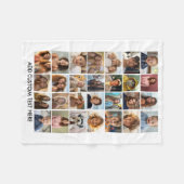 28 foto collage - aangepaste tekst - zwart en wit fleece deken (Voorkant (Horizontaal))