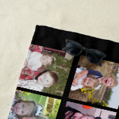 28 Foto Collage Grid - 1 tekstvak - zwart wit Strandlaken (In situ)