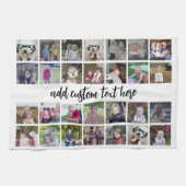 28 Foto Collage Grid - 1 tekstvak - zwart wit Theedoek (Horizontaal)