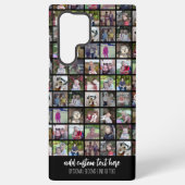 28 Foto Collage Grid - 2 tekstvakken - zwart Samsung Galaxy Hoesje (Achterkant)