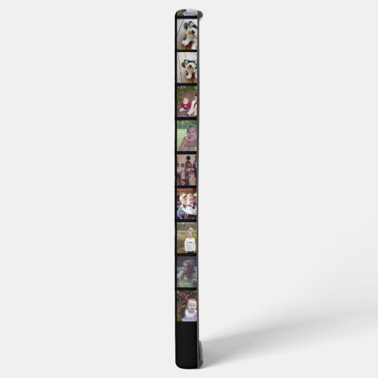 28 Foto Collage Grid - 2 tekstvakken - zwart Samsung Galaxy Hoesje (Linkerkant)