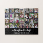 28 Foto Collage Grid - 2 tekstvakken - zwart wit Legpuzzel<br><div class="desc">Gebruik 28 foto's SQUARE aan creëer een persoonlijke fotocollage. Deze moderne, schone lay-out omvat 2 tekstblokken - in een modern manuscript en in een san serif doopvont om een familienaam of een jaar of een gebeurtenis toe te voegen. De achtergrondkleur kan in het aanpassingsgebied worden gewijzigd. ***Voor beste resultaten voor...</div>