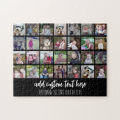 28 Foto Collage Grid - 2 tekstvakken - zwart wit Legpuzzel (Horizontaal)