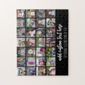 28 Foto Collage Grid - 2 tekstvakken - zwart wit Legpuzzel (Verticaal)