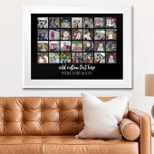 28 Foto Collage Grid - 2 tekstvakken - zwart wit Poster