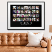 28 Foto Collage Grid - 2 tekstvakken - zwart wit Poster