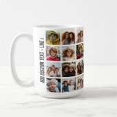 28 Foto Collage Grid - Script Text - zwart wit Koffiemok (Links)