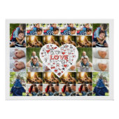 28 Foto Collage Lijst met Liefde Hart Centerstuk Perfect Poster (Voorkant)