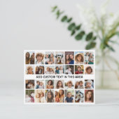 28 Foto Collage Raster - 1 Tekstvak Briefkaart (Staand voorkant)