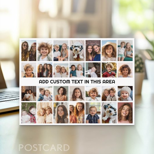 28 Foto Collage Raster - 1 Tekstvak Briefkaart