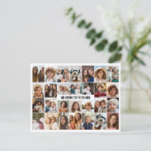 28 Foto Collage Raster - 1 Tekstvak Briefkaart (Staand voorkant)