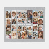 28 Foto Collage Raster - 1 Tekstvak Fleece Deken (Voorkant (Horizontaal))