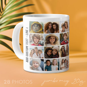 28 Foto Collage Raster - Script Tekst - zwart wit Grote Koffiekop