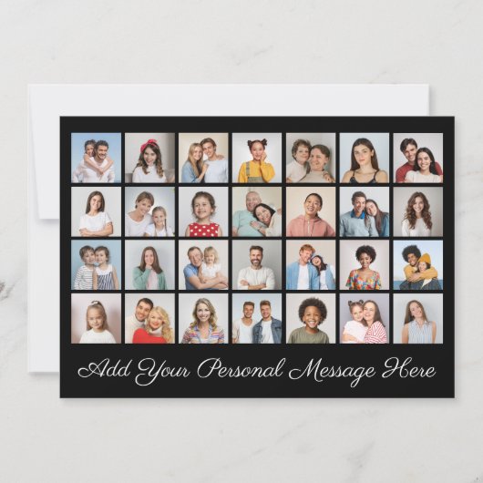 28 Foto Collage Voeg Je Eigen Groet Toe Kaart (Voorkant)