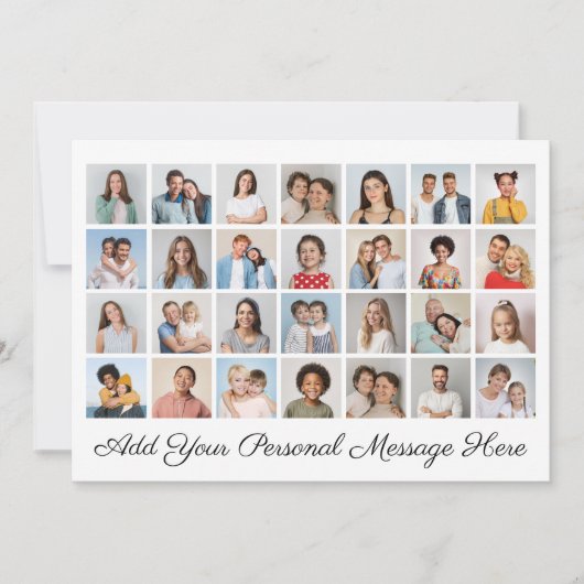 28 Foto Collage Voeg Uw Eigen Groet Toe Kaart (Voorkant)