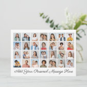 28 Foto Collage Voeg Uw Eigen Groet Toe Kaart (Staand voorkant)